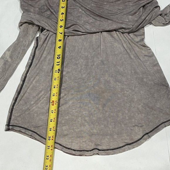 Free People We The Free Cosmo Cowl Long Sleeve Top Gray Women Size Medium - Picture 13 of 16